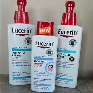 Eucerin Intensive Repair and Itch Relief Lotion Set - Red and White